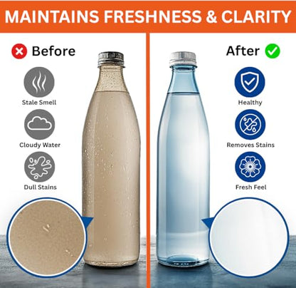 Skyis Water Bottle Cleaning Tablets 120 Pack, Up to 2 Years Supply, No Scrub Bottle Cleaner for Stainless Steel, Tumbler, Hydration Bladder, Coffee Mug, Removes Odor & Stains