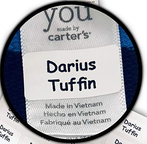 60 Waterproof Name Stickers - No-Iron, Just Stick Name Labels in Clothing or on Property