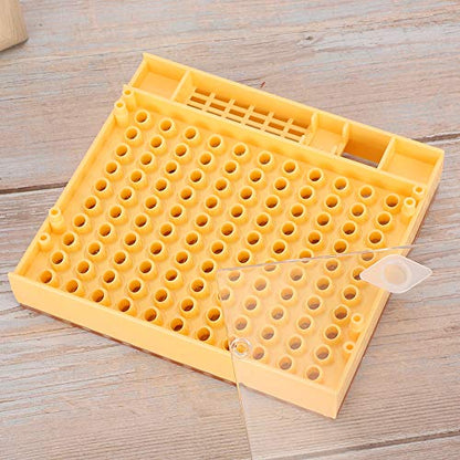 Queen Bee Incubator, Plastic Bee Grafting Less Larva Moving Breeding Box, Beekeeper Tool for Raising Queen Cells with Cups