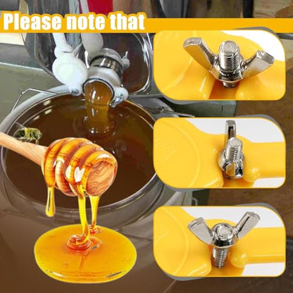 Honey Gate Valve, Honey Gate Valve for 5 Gallon Bucket, Honey Strainer, Bee Honey Tap Gate Valve Tool Beekeeping Extractor Bottling Good Seal Equipment for Beekeepers