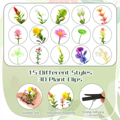 30 Pcs Bean Sprout Hair Clips Rave Mixed Style Plant Hairpins Hair Accessories for Party Irish(Lovely) - style: Lovely
