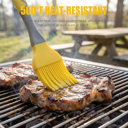 Silicone Basting Brush | Heat-Resistant Kitchen Tool for Baking, Grilling & Pancake Greasing, Food-Grade Non-Shedding Brush 30