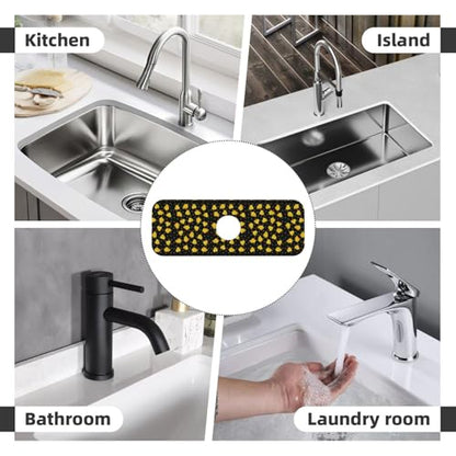 Cheese Faucet Mat For Kitchen Sink, Absorbent Countertop Protector, Quick Dry Sink Splash Guard Pad, Waterproof Draining Mat 15" X 5.5" - color: Style 4