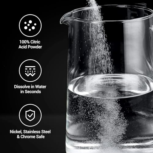 Gevi Household Ice Maker Descaling Powder | 4 Use & Individually Packed for Each Use | Organic Citric Acid Descaler Compatible with All Major Brands