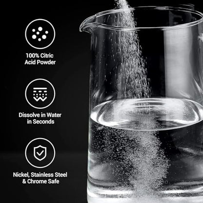 Gevi Household Ice Maker Descaling Powder | 4 Use & Individually Packed for Each Use | Organic Citric Acid Descaler Compatible with All Major Brands