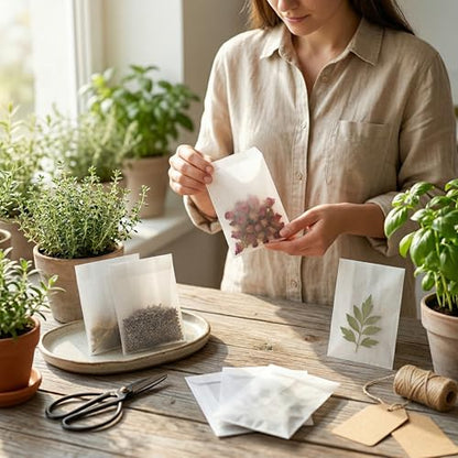 Quotidian White Flat Small Glassine Paper Bags 3" x 5" (8 x 13.3cm) Pack of 100 - Cookies Grocery Confetti Crafting Projects Candy Gift - size: 3x5 Inch