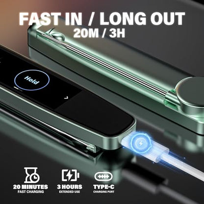 AWLKIM Instant Read Meat Thermometer Digital, 3.8" Touchscreen No App Needed Rechargeable Waterproof Kitchen Food Thermometer Probe for Cooking, Grill, BBQ, Candy, Oil Frying, 0.5F