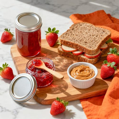 ComSaf 4 oz Mini Mason Jars Bulk Set, 16 Pack Glass Jars with Lids | BPA-Free Materials, Spice Rack, Small Jam, Honey Samples, Wedding Favors, DIY Candles, Labels and Twine - size: 4oz*16 regular mouth