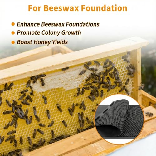 Beeswax Foundation Press Mold Silicone 1 Pack, 5.4mm Honeycomb, Non-Stick Reusable Beeswax Sheets Mold for Candle Making, Flexible and Foldable