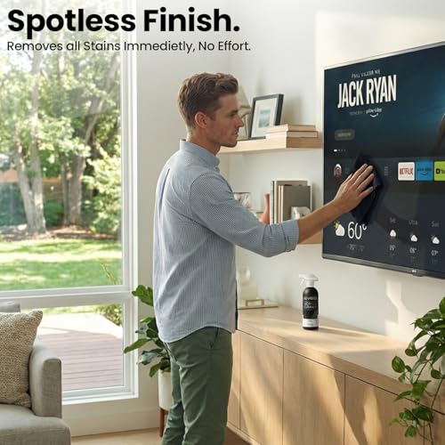 EVEO® Screen Cleaner Spray Kit (Streak-Free) TV Screen Cleaner for Smart TV, LCD, LED, OLED | Computer Screen Cleaner Spray and Wipe Microfiber Cloth - TV, Monitor, Laptop, iPad, Car - 6.7oz 4 Pack - size: 8 Fl Oz (Pack of 8)