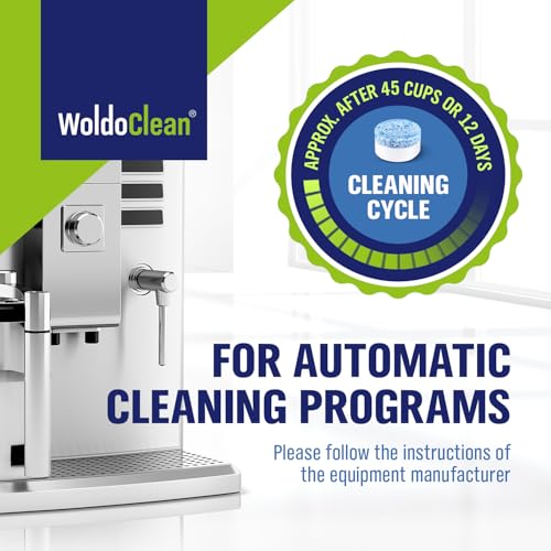 WoldoClean 2-Phase Cleaning Tablets (25 Count, 3.5g) - Compatible with Jura Automatic Coffee Machines E8, S8, Z10, J8, ENA & GIGA, Blue & White Formula, Cleans & Seals, Individually Sealed - size: 25 Count (Pack of 1)