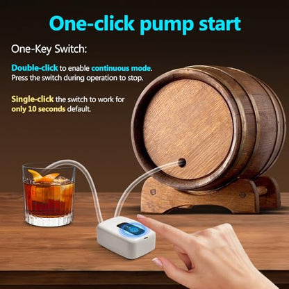 Portable Food Grade USB Electric Auto Siphon self priming Pump for bottling Home Brew Wine,Beer,Beverages and Kombucha,Rechargeable Wine Transfer Pump Kit with 6.5 Feet hose,No Mess Leak 2L/min