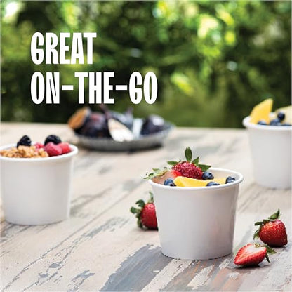 Paper Food Container with Lid, Insulated Food Cups with Vented Lids - Hot or Cold To Go Soup Cup, for Soups, Ice Cream and Yogurt - Eco-Friendly - White - size: Bulk: 12 oz.