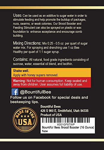 Brood Booster & Feeding Stimulant – 2 Gallon – Natural Honey Bee Supplement – Boosts Colony Growth – Prevents Syrup Fermentation – Aids Comb Building – Great for Nucs & Swarms - size: 2 Gallon