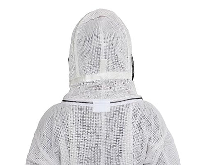 3-Layer Ventilated Bee Suit, Beekeeper Suit Kit with Detachable Fencing Veil and Bee Gloves (2XL) - size: 2XL
