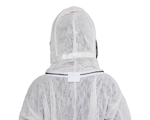 3-Layer Ventilated Bee Suit, Beekeeper Suit Kit with Detachable Fencing Veil and Bee Gloves (2XL) - size: 2XL