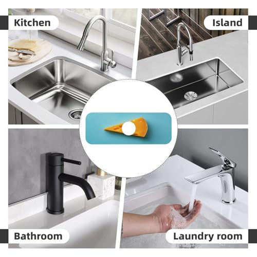Sink Faucet Mat Cheese Kitchen Splash Guard Absorbent Bathroom Sink Mat Around Faucet 15" x 5.5" Drying Mats Stone Draining Mat