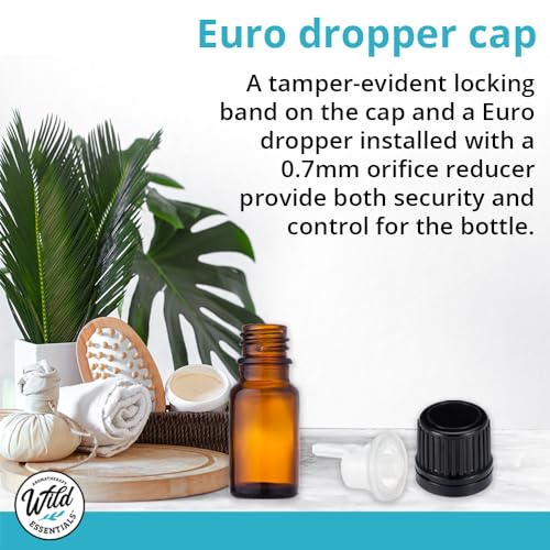 mEssentials 24 Pack of 10ml Amber Glass Bottles with Euro Dropper Caps - Great for Essential Oils, Perfumes and DIY Aromatherapy - Easy to Fill, Clean and Reuse - Protective and Durable - size: 10ml pack of 24