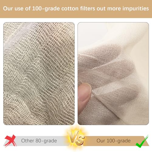 40 Pcs 20x20 Inch Cheese Cloths Grade 100 Hemmed Cheesecloth for Straining Cloth Strainer Reusable Cotton Cheesecloth for Cheese Making Supplies, Juicing, Canning, Cooking, Baking
