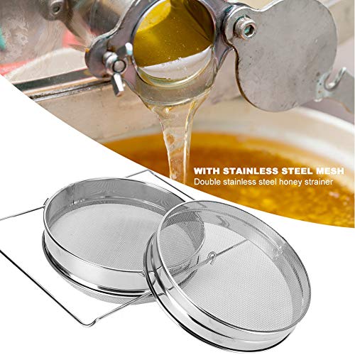 Honey Strainer Double Sieve Stainless Steel Beekeeping Tool Accessory