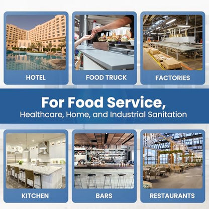 200 Chlorine Test Strips for Food Service – 0-500 ppm Bleach Sanitizer Testing Strips – Works Well with Popular Sanitizers – Ideal for Restaurants, Bars, Cafes, Food Trucks, Kitchens, Daycares & More