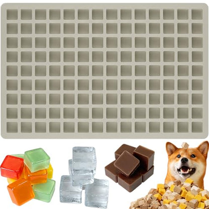 Square Candy Molds, 126-Cavity Mini Silicone Chocolate Mold | Non-stick, Easy to Demold,Mini Square Molds for Chocolate, Hard Candy, Ice, Gummy, Dog Snacks, Bite Size Pudding - color: 126 Cavity Square Mold