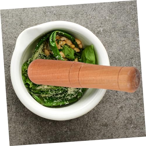 Zerodeko Ergonomic Wooden Garlic Grinding Rod for Mason Jars Sauerkraut Pounder Lightweight Pestle for Manual Spice Crushing and Food Grinding Random Color