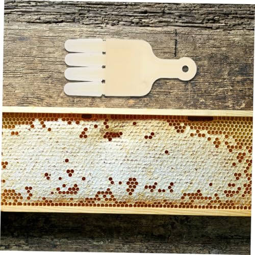 Homoyoyo 2pcs Beekeeping Jelly Scraper Pen Honey Manual Extraction Tool with 4-Row Blade for Beehive Frame Cleaning and Apiculture Supplies