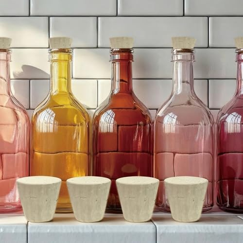 2 Pcs Carboy Cork Stopper, Wood Tapered Fermentation Bungs for 3, 5, 6 Gallon Glass Water Jug, Reusable Natural Wooden Caps for Home Brewing, Wine Making - size: 3&5&6 Gallon