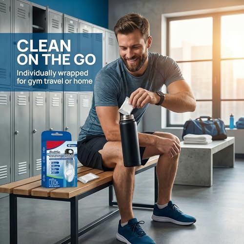Bottle Blasterz - Drop-In Cleaning Tablets for Water Bottles, Tumblers, and Coolers - All-Natural Ingredients, Eliminates Odors, Fast-Acting, Individually Packed, 18 Count