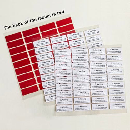 130pcs 1.6x0.6 inch Water Sensitive Sticker Turn Red When Got Wet Device Potential Damage Indicator Warranty Void Instruction Liquid Sensor Label - style: 40X15MM