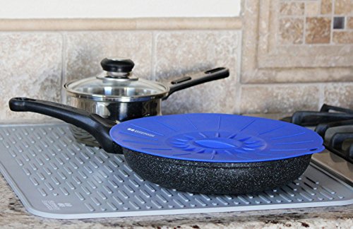 Silicone Dish Drying Mat - 21 x 18 - Extra Large Counter Top Dish Draining Sink Mat, Large Silicone Trivet (EXTRA LARGE, GREY) - color: Gray, size: EXTRA LARGE