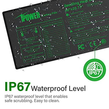 iPower GLHTMTPROLX2 2 Pack Upgraded Carbon Film 48" x 20.75" Seedling Heat Mat Durable Waterproof Indoor Warm Hydroponic Plant Germination Starting Pad - size: 48" x 20.75"(x2), style: Upgraded Carbon Film