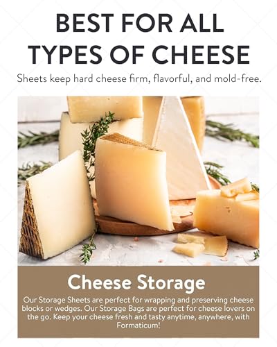 Formaticum 10-Pack Reusable Cheese Storage Sheets | Size 9" x 14" | Professional-Grade Cheese Strorage | Store Cheese, Sandwiches, and Charcuterie | Kitchen Organization | Manufactured in Germany - size: Reusable 10-Pack-Sheets