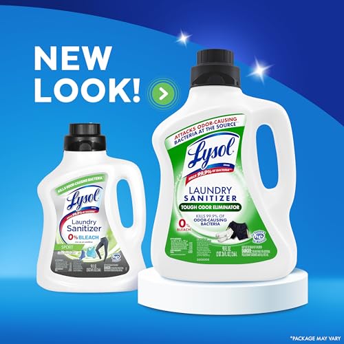 Lysol Tough Odor Eliminator Laundry Sanitizer Additive, Sanitizing Liquid for Gym Clothes and Activewear, 0% Bleach, Eliminates Odor Causing Bacteria, 90oz - size: 90 Fl Oz (Pack of 1)
