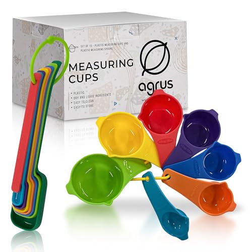 Measuring Cups and Spoons Set of 9, Utensils for Dry and Liquid Ingredients, Copper Kitchen Accessories, Rose Copper Decor for Home, Stackable, Sturdy Stainless Steel (Multicolored) - color: Multicolor