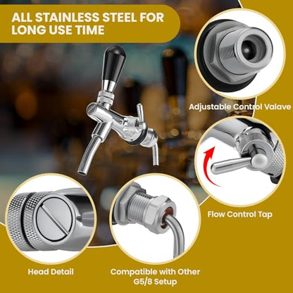 Adjustable Draft Beer Adjustable Faucet