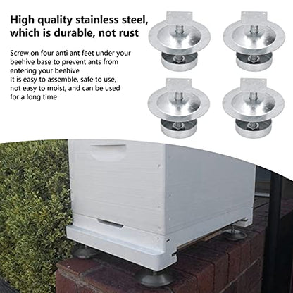Beehive Feet, 8 Pcs Beehive Stands Stainless Steel Beekeeping Hive Support Tools for Outdoor Garden Beekeeper