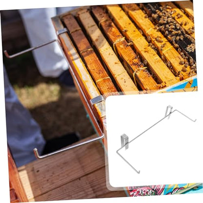 Toyvian Beekeeping Frame Holder Adjustable Height Bee Hive Stand for Beehive Frames Sturdy Metal Shelf for Beekeeping Supplies