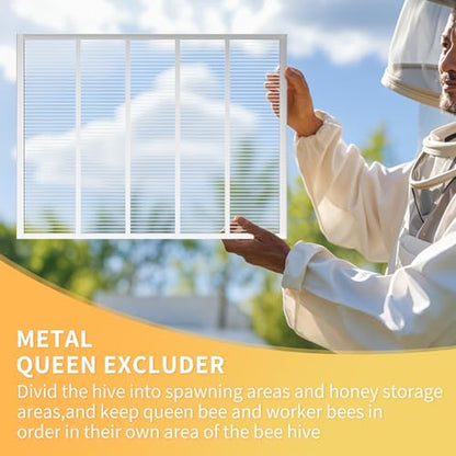 4Pcs Metal Queen Excluder,Queen Bee Frame,Metal Queen Bee Excluder,Queen Excluder 10 Frame,Beekeeping Equipment Metal,Beekeeping Tools Beekeeping Supplies