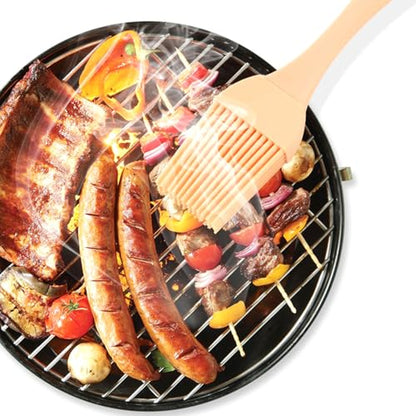 Silicone Oil Brush Barbecue Basting Brush Seasoning Sauce Cake Bread Butter Egg Heat Resistant Home Kitchen Baking Cooking Tools - color: Gray, size: Medium