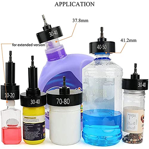 Bottle Capper Bottle Capping Tool, Electric Capping Machine Bit, Handheld Bottle Capper Capping Machine Accessory for 30-40mm Bottle Cover for Replacement, Black