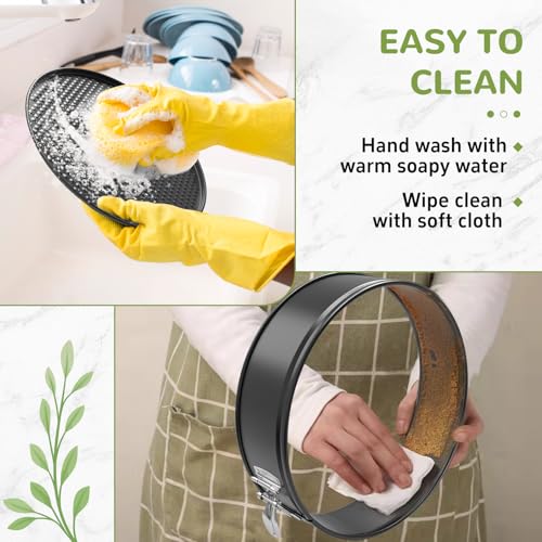 ZeroPone 9 Inch Springform Pan with Removable Bottom, Non-stick Round Spring Form Cake Mold Cheesecake Pan For Baking - size: 9 Inch