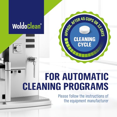 WoldoClean Coffee Maker Cleaning Tablets 150 Pack - Espresso Cleaner | Compatible with DeLonghi, Jura, Breville, Gaggia, Krups, Philips, Saeco - size: 150 Count (Pack of 1)