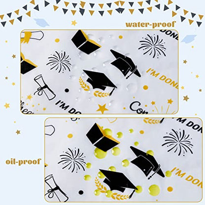 Graduation Wax Paper, 100 Pcs, 8.6 x 9.8 inches, Waterproof & Oil-proof, Perfect for Food Wraps, Sandwiches, Candy, Cookies, Picnic Baskets - color: Graduation