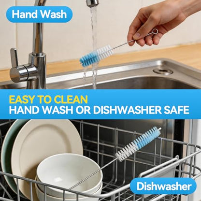 Extra Long Straw Cleaner Brush Set of 4, Reusable Cleaning Brush for Stanley 20/30/40 oz, Owala, Hydro Flask, Yeti, Sippy Cup, Tumbler, Water Bottle