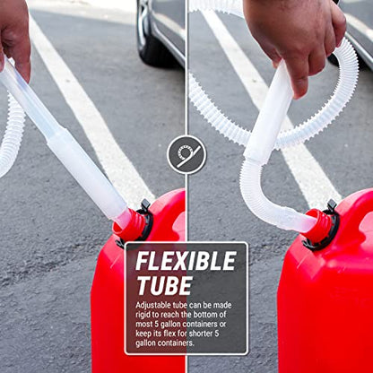 TERA PUMP Manual Portable Siphon Pump | Up to 12 Liter per Minute, Multiuse Patented Suction Tube, Can be Set Straight (Rigid) w/Additional Piece - style: 3 GPM