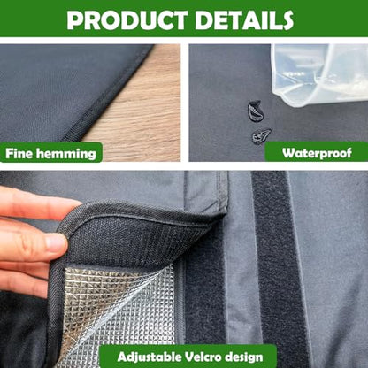 Bee Hive Wrap for Winter for 8 Frame Hives Beekeeping Supplies,3 Layers 600D Oxford Cloth Bee Box Comfort Protective Cover,Waterproof,Windproof and Coldproof Wrap