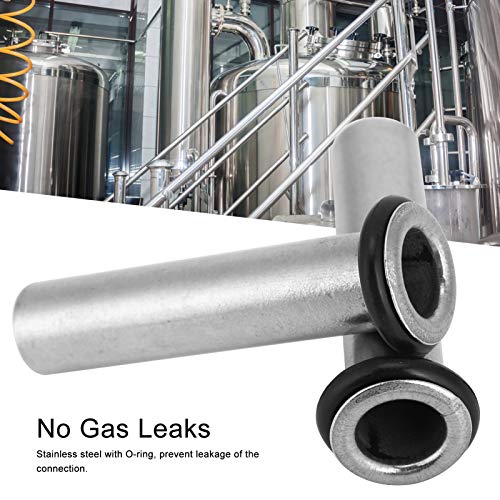 Fdit 2Pcs Stainless Steel Dip Tube Gas in for Homebrew Draft Beer Cornelius Corny Keg Home Beer Brewing Accessories