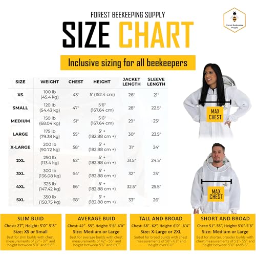 Ventilated Beekeeping Jacket with Round Veil, Heavy-Duty YKK Brass Zippers, Lightweight Breathable Airmesh Fabric, Comfortable Protective Bee Safety Gear (XL) - size: X-LARGE